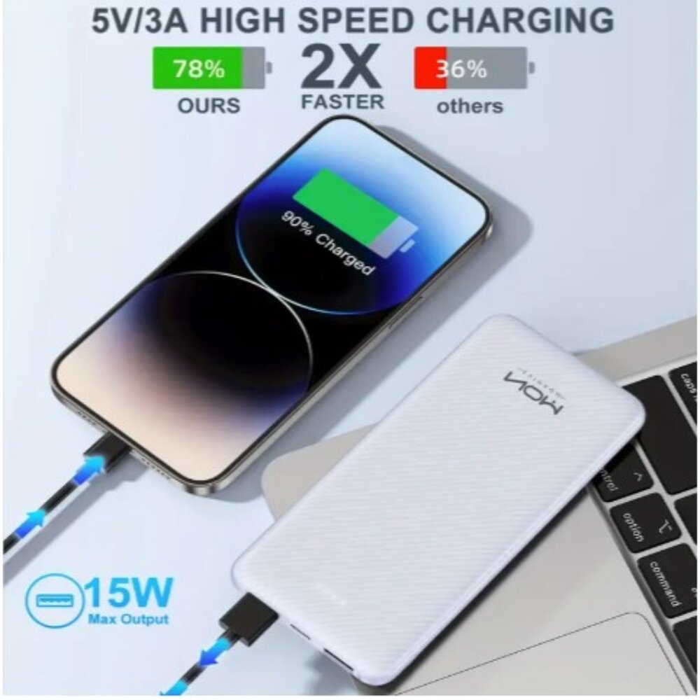 Pink 10000mAh Ultra-Slim Power Bank